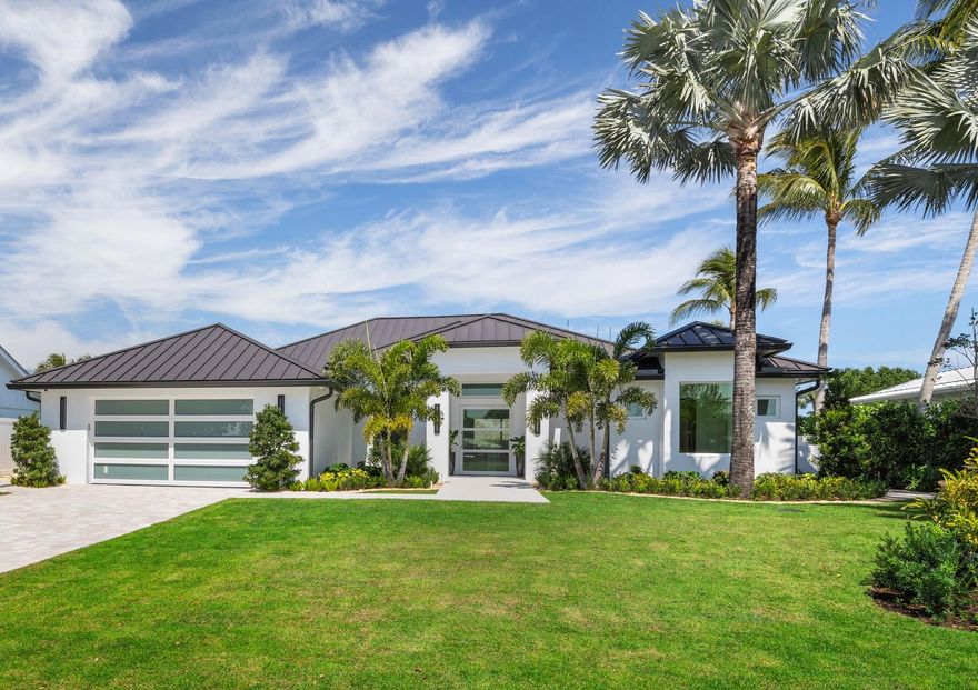 STUNNING Contemporary 2023 COMPLETE Renovation w HIGH END Features Expected only the Most Luxurious Homes. SEE DETAIL SHEET to Appreciate. River Views to the Northeast. 85' Concrete Cap Seawall 2023. Dock 65' Synthetic Decking 2023. Roof 2022 Commercial Grade Standing Seam Metal. SIW Impact Windows + Doors. Front Entry Door is a Pivoting w Glass. Generator 26KW w Buried Propane Tank. Resort Style Pool/Spa Gem Finish Jandy Syst w BOTH Gas+Elec Heat. Outdoor Kitchen. Landscape Arch Features St. Augustine Turf and Synthetic Turf Poolside. Custom Fencing + Gate. Interior Impresses with SOLID WALNUT 8' Doors w Frosted Glass Inserts + Satin Nichol Emtek Hdwe. Arch Design Ridgelit 5/8'' Reveal Over Poplar Base. Italian Porcelain Tile Supergres 30''x 60''. Italian Cabinetry +