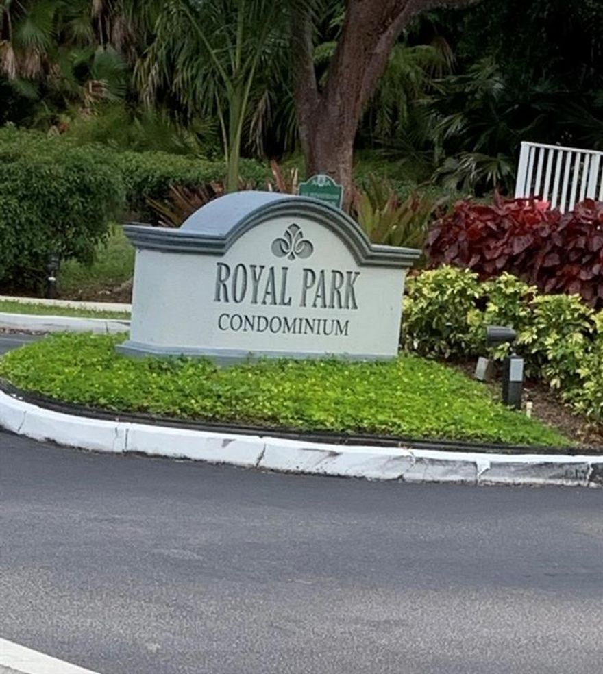 Desirable first floor 2 bedroom, 2 bathroom apartment ready to make your own in Royal Park. A hidden gem surrounded by canals with 24/7 manned security. This community has 3 heated pools, exercise rooms, saunas, steam rooms, car wash area, bbq areas, clubhouse and laundry on ground floor in each building. Community is also close to 3 parks, including a dog park! 2 pets per unit are permitted with no weight restrictions. No leasing first 2 years. On site management, plentiful guest parking. Close to major roadways, shopping, nightlife, Wilton Manors, Oakland Park downtown and the beaches. 40 year inspection completed 2016. See https://royalparkcondos.com for more information.Low maintenance fee includes basic cable, water, landscaping, security, trash removal including a bulk trash area.