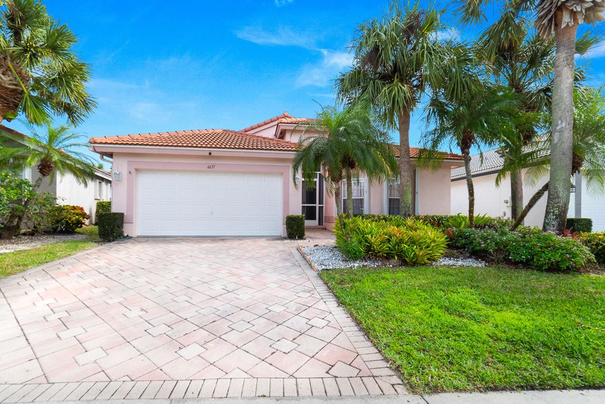 Peace of mind meets effortless South Florida living in this beautifully updated, LAKEFRONT home in the double‑gated, non‑equity 55+ community of Pipers Glen. Major improvements include a new roof (2021), A/C (2020), a full ductwork redesign including additional air returns, UV lighting and medical‑grade air filtration (2024) and Nest Wi-Fi thermostat. The home is finished with fresh interior paint (2025), new bedroom carpet, updated fans, bathrooms with updated vanities, mirrors, fixtures and lighting. The upgraded kitchen is equipped with updated cabinets, new faucet, and Samsung stainless steel smart appliances with Wi-Fi connectivity and transferable warranties, including an induction range with air fryer and a Bespoke French door refrigerator with beverage center. The patio has its own Gree A/C, updated mechanisms, rescreened doors, and Coolaroo shades. Additional features include custom window treatments, smart washer/dryer in the laundry room, accordion shutters, updated lighting, and a WiFi garage door opener. HOA fee includes cable and internet. Two pets under 20lbs (each, no aggressive breeds) are allowed. Residents enjoy easy access to golf, pool, spa, tennis and pickleball courts, fitness center, clubhouse with many classes, events and activities, and the security of a well-managed, gated community. All measurements are approximate. Please take a look at the 3D virtual walkthrough.