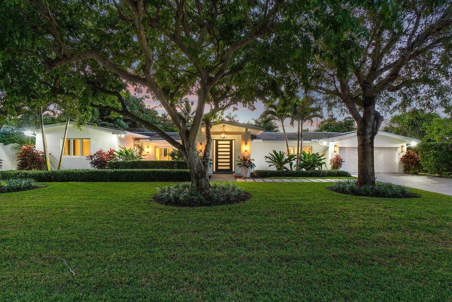 Stunning custom built single story ranch style home on a sprawling 1/3 acre lot in the heart of the sought after Lake Ida neighborhood of Delray Beach. Newly built in 2016 and immaculately maintained this home offers 5 bedrooms, 4 1/2 bathrooms, a 2-car garage and a large separate backyard house for guests, office use or family fun. Built by one of the top home builders in Delray Beach the house has all the finest finishes. European white oak floors. Modern chef's kitchen with quartz countertops, Thermador refrigerator, Sub-Zero wine tower and Bosch appliances. Prime location in the heart of Lake Ida. Walking distance to the acclaimed Unity School. Just 1/2 mile to Downtown Delray with its endless array of fine dining. Minutes to Delray's pristine beach. Live a Floridian Dream lifestyle!