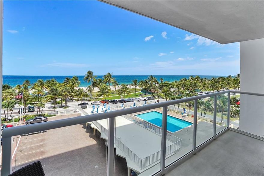Rare, unobstructed, ocean and pier views await you in this 2 bedroom, 2 bath home on beautiful and vibrant Pompano Beach. The kitchen in this home has been opened, with granite countertops, high-end cabinets and stainless steel appliances, so you can enjoy spectacular ocean views even while cooking and entertaining. The home has a desirable split bedroom floor plan, high impact windows throughout, newer AC unit and covered parking. The prestigious Sea Monarch provides resort style living with full amenities and is pet friendly. The building has undergone total exterior renovations. In unit laundry, an on-site fitness facility and oversized heated pool, complete this amazing package. Come home to the tropical sands of the Atlantic Ocean! Direct ocean views, 2 bedroom 2 bathroom Condominium