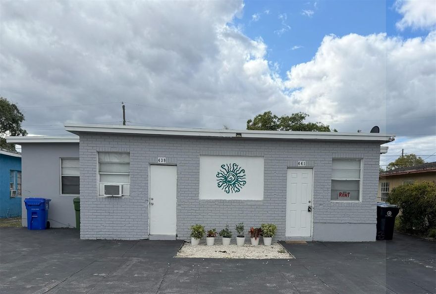 REDUCED TO SELL.  Great Location. Great Investment. Also great opportunity to live in one unit and lease the other.  Large Duplex in Fort Lauderdale. EACH Side has 3 bedrooms. New Water Heaters. Freshly Painted, newly paved driveway. Separate Electric and Water Meters. Large Backyard. One unit  has a great guaranteed-income tenant. The other vacant for you to tour.