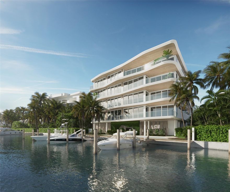New “Saint-Tropez North” at Lumiere residences, a boutique collection of only 7 waterfront units on prestigious Las Olas Isles as an estate alternative lifestyle. Sunrise to Sunset views with a flow-through floorplan, window walls of glass set the stage for this residence with wraparound balconies to enjoy. Rare assigned boat dock for up to 50 +/-feet included. Amenities include a 2 garage parking spaces, resort-style pool, fitness center and roof top sky deck. . Conveniently located minutes to fashionable Las Olas Village fine dining/shopping and sandy beaches. Shown by appt only. Please note: all pictures are artist renderings.