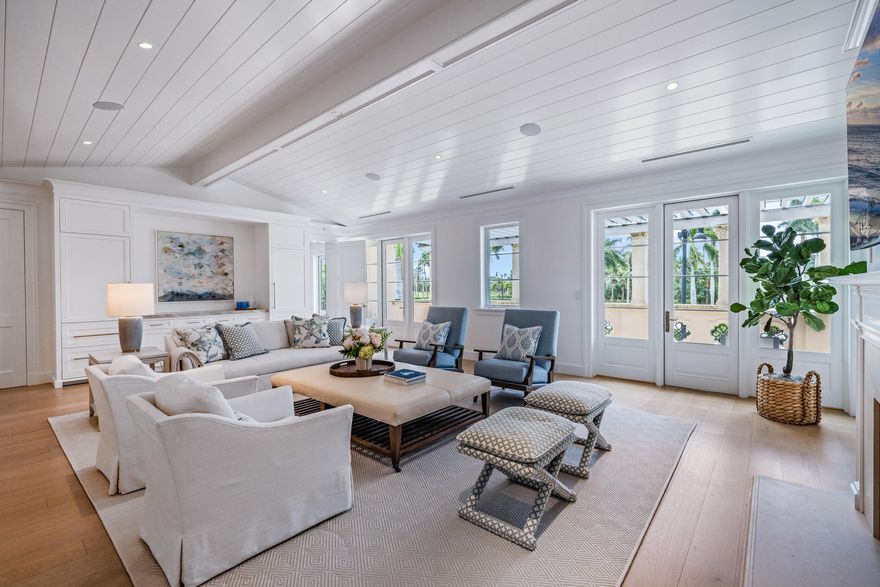 One Via Flagler combines the best of island glamour creating a new dimension in luxury living. Enjoy large, open living and dining spaces. The living room is a spacious extension of the already expansive dining area, perfect for formal dinner parties and relaxed family gatherings.  Bright and spacious office/library is the perfect place to work or relax.  A generous primary suite encompasses a large bedroom area, dual baths, and dual walk-in-closets.  The kitchen is finished with top of the line appliances; dual refrigerators, wine storage, dual dishwashers, six-top range, built-in coffee maker and more.   A second-floor balcony, offers beautiful views of the Royal Poinciana Way corridor.  The ocean beach is just 2 blocks away.  An exceptional Palm Beach in-town residence.