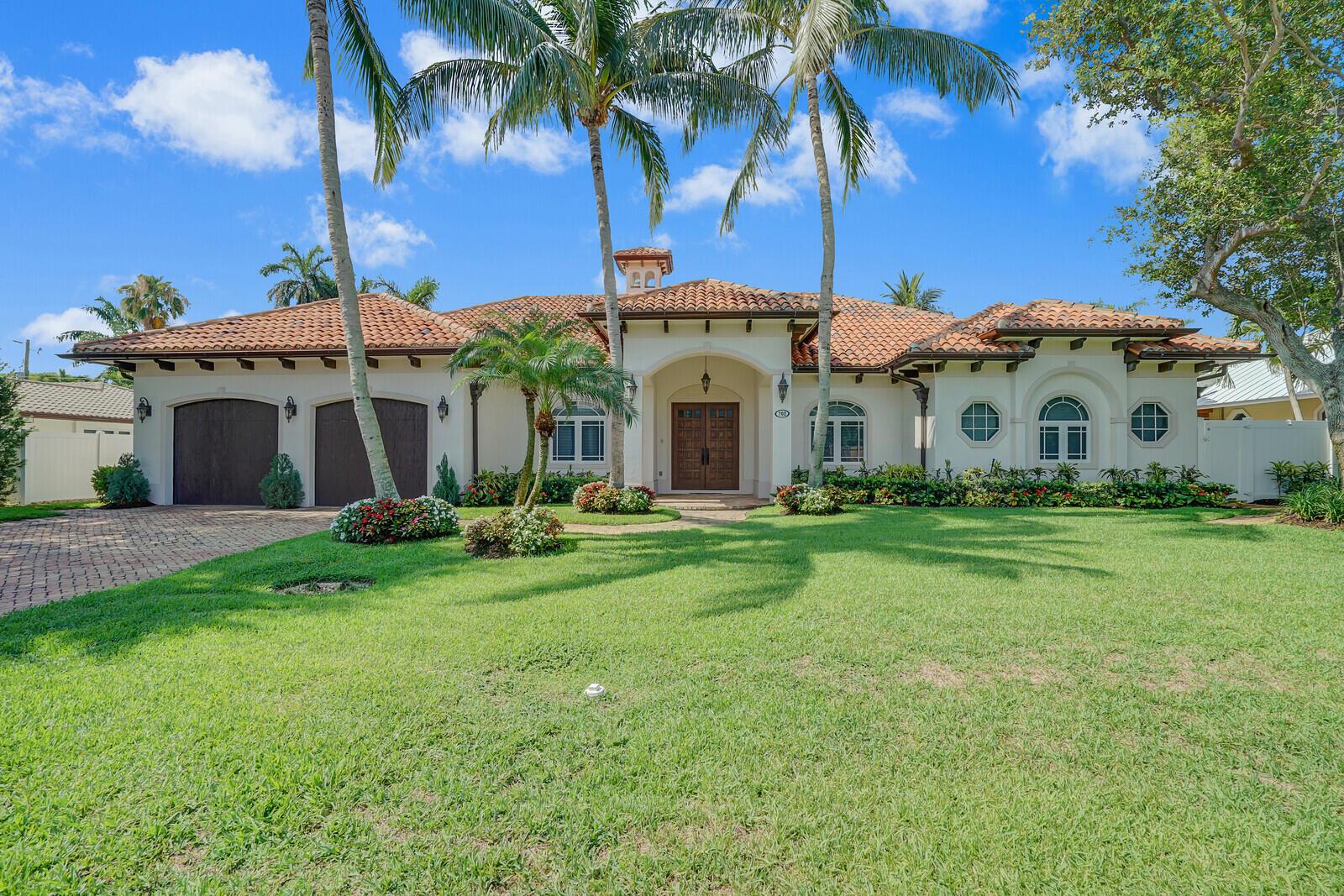 European Inspired Architecture nestled on one of the most idyllic streets within Lake Ida, this spacious home is located within blocks of vibrant downtown Delray Atlantic Avenue fine dining, boutique shopping, green market, art galleries, festivals and so much more. The home is a split floor plan with 3 bedrooms encompassing the primary, 1 ensuite, a 3rd bedroom and an office/den which can easily be converted to a 4th bedroom as needed. The home is meticulous and features fine finishes such as plantation shutters, custom outfitted closets, whole house audio, travertine stone flooring in main living areas, wet bar with beverage cooler, full cabana bath & more. The Primary Suite is an oasis with bay window seating area, blackout shades, highlighted by a ''zen'' bathroom retreat complete