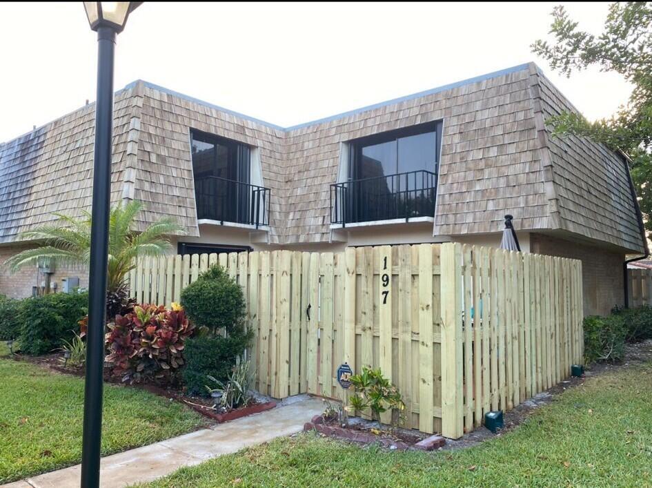 MOVE IN-READY. VERY NICE CORNER UNIT IN GREAT CONDITIONS IN THE COMMUNITY OF LAKEWOOD. FEATURING 2 BEDROOM & 2 BATH LAYOUTS. UPDATED KITCHEN WITH GRANITE COUNTER TOPS & BACKSPLASH WITH ACCESS TO PRIVATE PATIO. VINYL NEUTRAL FLOORS IN ALL LIVING AREAS. REMODELED FULL BATHROOMS, BALCONY FROM THE SECOND FLOOR. NEW MICROWAVE, NEW GATE. HURRICANE EASY CLOSE SHUTTERS, LUTRON WINDOW SHADES, VERY QUIET NEIGHBORHOOD PET FRIENDLY & WELL-MAINTAINED LANDSCAPING.