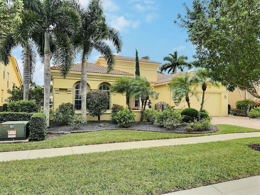 This Lakefront, 3 bedroom, 2.5 bathroom + Den, Pool home in elegant 55+ Buena Vida. Designer details throughout the house will take your breath away. The luxurious entryway to the living room with stunning ceiling opens to the formal dining room. A large family living area with chef's kitchen boasts granite counters and backsplash, gorgeous wood cabinetry w/ under cabinet lighting, double wall oven, cooktop, island w/ instant hot water, barstool seating and a bay window breakfast area. The oversized master bedroom enjoys lake vies, private door to the pool, electric fireplace, 2 California-style walk in cl0sets & large ensuite bathrooms connected by a large walk thru shower. Great Buena Vida amenities include, Pickle Ball and Tennis Courts, Cafe Restaurant and more.