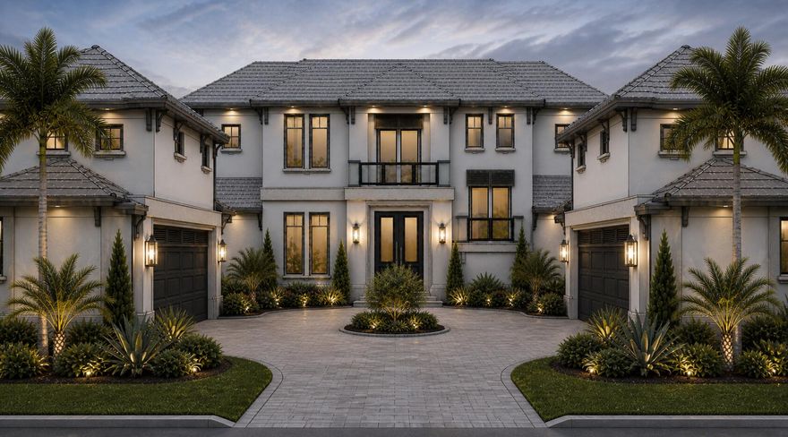 A rare and extraordinary opportunity awaits on the direct channel of the Intracoastal Waterway in the Palm Trail neighborhood of Delray Beach, less than one mile from the vibrant energy of Atlantic Avenue. This offering represents the premier waterfront parcel itself, featuring shovel-ready architectural plans which are currently approximately 90% through the approval process, creating a well-defined opportunity to bring a future residence to life.   Encompassing over half an acre along what is widely regarded as one of the most exclusive and private streets in Delray Beach, this exceptional property delivers rare scale, direct waterfront exposure, and unmatched privacy. A home currently exists on the site; however, the opportunity is being presented primarily as a premier waterfront lot with architectural plans, allowing the next owner to either move forward with the existing design, or create their own custom vision for this extraordinary setting.   With 101 feet of direct Intracoastal frontage and private boat dock, this property delivers immediate waterfront enjoyment while offering the opportunity to create a future estate of distinction. Boaters will appreciate the effortless ocean access with no fixed bridges, all while enjoying sweeping views of the wide main channel.  Nestled on a quiet street of only four homes, 1 Fisher is truly unique and exceptionally private - a rare enclave setting just moments from the best of Delray Beach.  Included with the sale of the land will be thoughtfully designed, fully approved plans for a spectacular estate residence featuring:  * 10,808 Total Square Feet; 7,796 Living Square Feet * 5 Bedrooms + Upper-Level Salon  * 6 Full Baths + 1 Power Room and 1 Pool Bath  * State-of-the-art chef's kitchen appointed with a walk-in butler's pantry and a private wine room designed for curated collections. * Refined multi-level living areas designed for privacy, comfort, and sophisticated entertaining. * Grand lower-level primary suite with an intimate waterfront sitting area designed for quiet retreat. * Luxurious primary bathroom suite showcasing a refined spa-inspired design and customizable wellness features including steam and sauna capability.  * Custom-appointed elevator. * Showcase-worthy four-car garage, designed with lift-capable ceiling heights, creating the opportunity to accommodate an eight-car collection.  Designed for seamless indoor-outdoor living, the plans also showcase:  * Multiple covered lanais complemented by a bespoke summer kitchen, offering seamless alfresco dining curated for elevated outdoor gatherings. * Resort caliber infinity-edge pool and spa meticulously designed for the ultimate privacy and serenity. * Multiple private terraces and balconies positioned to capture unobstructed panoramic views of the main Intracoastal channel.  All site surveys, soil tests, development entitlements, and preliminary plans - including floorplans, site plan, and basic civil engineering - are transferable to the new owner. The buyer will be responsible for demolition of existing structure, completing final construction drawings, MEP engineering, and final civil engineering prior to building permit submission.   Bring the included vision to life or collaborate with your architect to create a fully custom masterpiece tailored to your preferences. Builder is optional, with the opportunity to work with Delray Beach's Formative Builders, or select your own team.   This is more than a homesite - it is a generational waterfront offering in one of South Florida's most coveted locations, moments from world-class dining, shopping, beaches, and the ultimate coastal lifestyle.