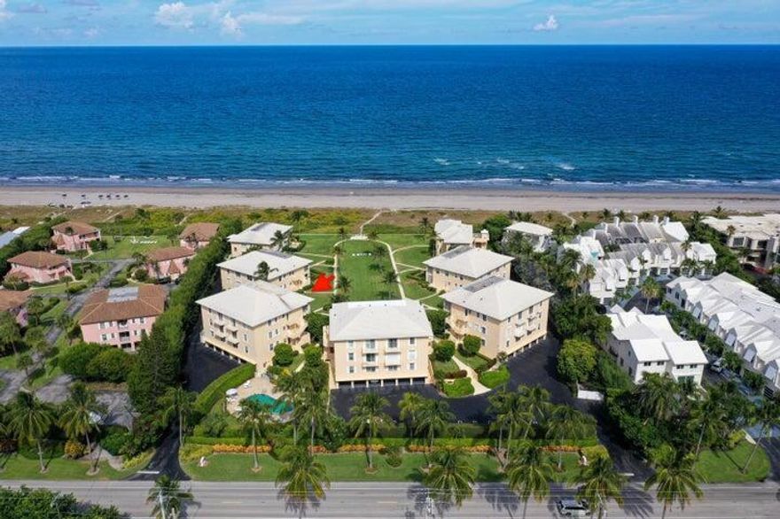 This classic Bermuda style oceanfront community sits directly on the beach and is beautifully surrounded by 5 acres of lush manicured lawns and gardens. Experience high casual coastal living while just minutes to famed Atlantic Avenue, Delray's cultural hub for fabulous dining options, shopping, the arts and bustling nightlife. 3 international airports are nearby for further travels, and most of South Florida's attractions are just a day trip away. This rare rental is fully equipped to meet all your needs during your stay, truly a home away from home.