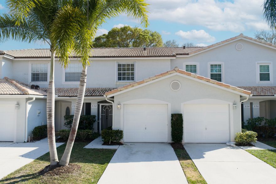 Welcome to this spacious two-bedroom, two-and-a-half-bath townhome located in a desirable gated community in the heart of Jupiter, Florida. Featuring an open-concept layout, this home offers comfortable living with great potential. The kitchen is equipped with stainless steel appliances and flows seamlessly into the living and dining areas, creating an ideal space for everday living and entertaining. Step outside to the screened-in lanai perfect for relaxing and enjoying the Florida lifestyle. Upstairs, both bedrooms offer privacy, each with   its own full bath. Additional highlights include a one-car garage, flooring throughout (no carpet), and a brand-new 2025 air-conditioning system for added value and peace of mind. This all-age commmunity offers excellent amenities including a swimming pool and playground. Conveniently located near shopping, dining, and top-rated schools with easy access to everything Jupiter has to offer. A fantastic opportunity in a sought-after location!