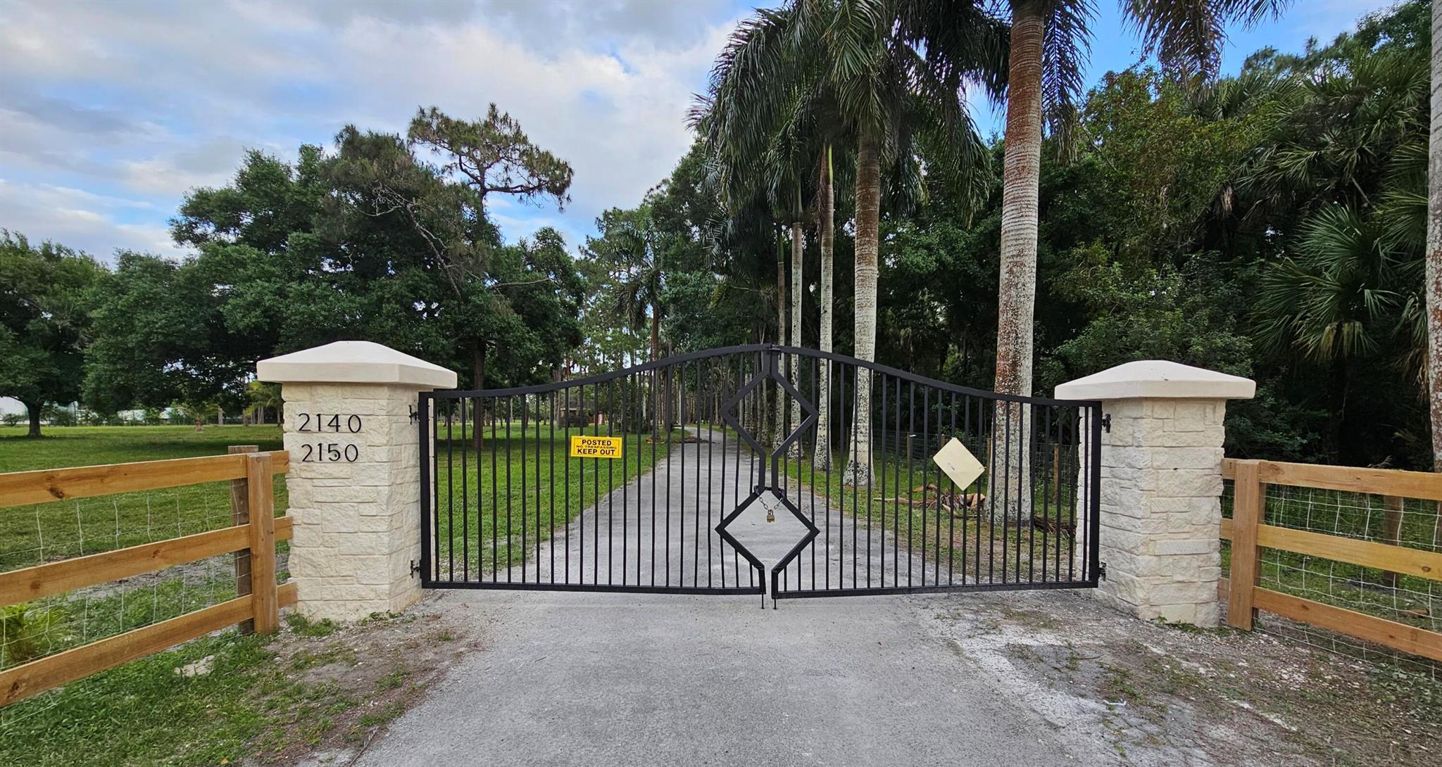 10 Beautiful fenced acres in Loxahatchee Groves, Palm Beach County, Florida. Beautiful Mature Oaks, fruiting Mango & Coconut trees throughout the property.Town & Country lifestyle allows you to Live, work or play in a country setting with paved road access to all of the Palm Beaches.Cleared open areas to build your dream property.Agricultural / Residential zoning offers many lifestyle & building options. From an Equestrian Estate to Residential Enterprise to Agriculture/Agritourism business venture - the choice is yours.RV's, Trucks, Horse trailers and Boats permitted. Convenient to Turnpike and International Airport.Listing consists of 2 - 5 Acre parcels for a total of 10 Acres to be sold together.2140 C & 2150 C Roads.