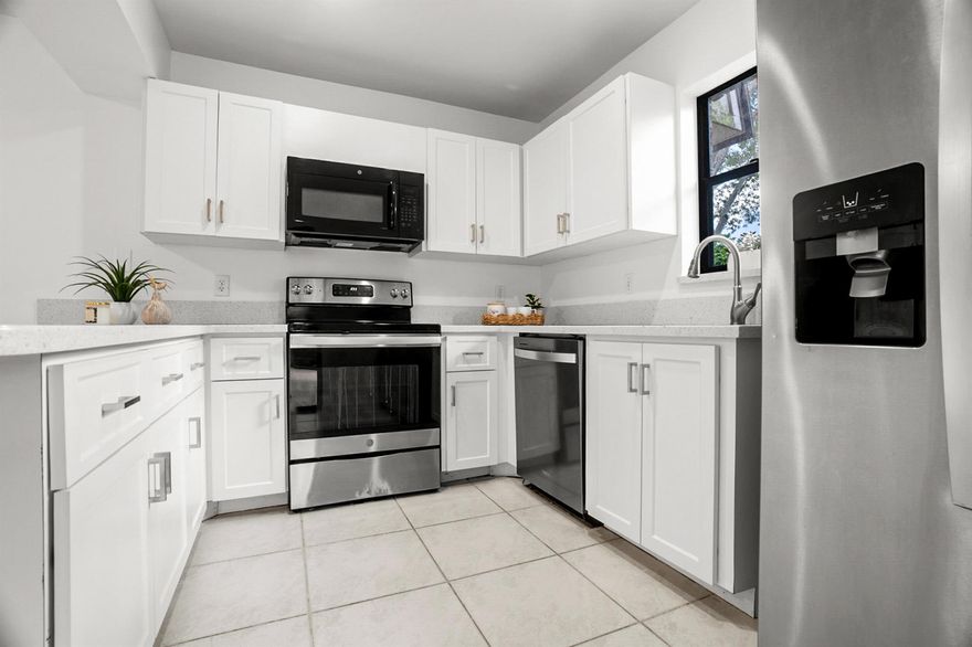 Prime central Boca Raton location! This spacious 3-bedroom, 2.5-bath townhouse offers a comfortable and updated interior with an ideal layout for everyday living. The updated kitchen features quartz countertops and opens to the large screened patio through a sliding glass door. A second set of sliders from the living room also leads to the patio perfect for outdoor lounging or entertaining. Tile flooring downstairs and upstairs showcases laminate flooring. The downstairs half bath has in-unit laundry. Some photos are virtually staged to illustrate the home's potential! Enjoy the community pool and tranquil small lake. Located just moments from top restaurants, shopping, houses of worship, parks, and major conveniences, this townhome blends lifestyle, value, and sought-after Boca living!