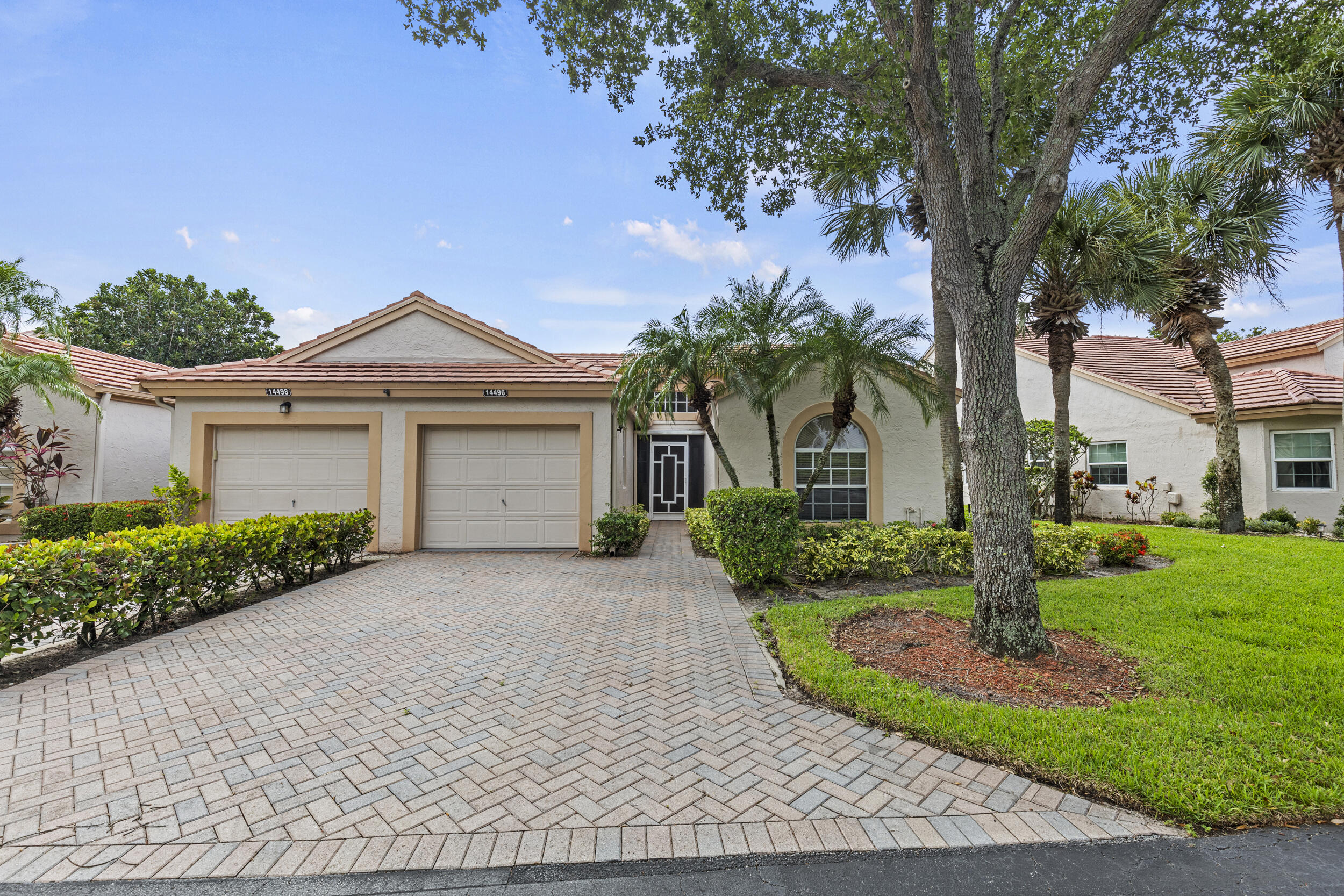 Don't miss this bright and spacious home with stunning lakefront views, soaring ceilings, and plenty of natural light. Features include a 1-car garage, indoor laundry room, enclosed Florida Room, and a versatile office/den space. Ample closet space and extra storage throughout.Located in the highly desirable gated 55+ community of Emerald Pointe, offering resort-style amenities: tennis and pickleball courts, a clubhouse with theatre and social rooms, fitness center, shuffleboard, and a large community pool.Rent includes basic cable & internet, water, and trash. This well-maintained home is the perfect place to enjoy South Florida living--schedule your private tour today!