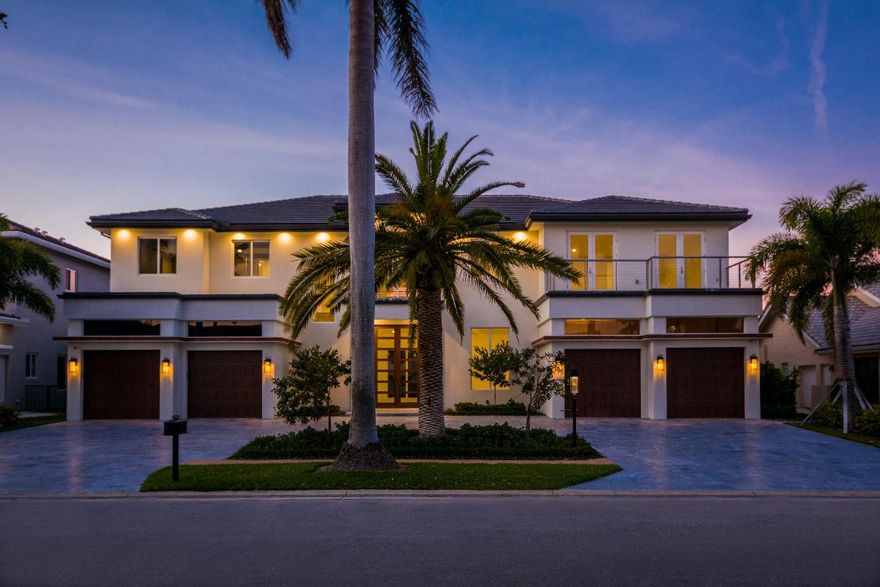 Custom crafted for ultra luxe living this contemporary designed new construction, built in 2017, 6 bedroom 6.2 bath estate overlooks magnificent lake and golf course views from all major rooms.  Casually elegant living areas include formal living and dining rooms, gourmet kitchen, large breakfast area, family room, home theater, game room and office. Exquisite master suite offers generous closets and his and her baths. Other amenities include resort style pool and spa, outdoor kitchen, full house generator, hurricane resistant windows and 4 bay garages. The information herein is deemed reliable and subject to errors, omissions and changes without notice. All measurements are approximate. Please see floor plans in documents.