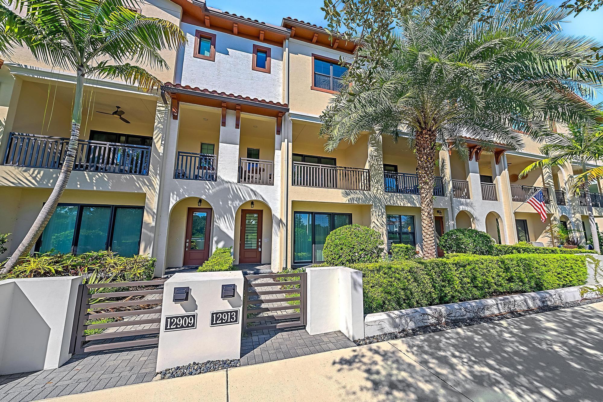 Beautiful FURNISHED & UPDATED townhouse located in the heart of Palm Beach Gardens in the sought after community ''Alton'' offers: 3 bedrooms + a den, 3 1/2 bathrooms and a large 2-car garage. *NO CARPETS - On the main level is the den & full bathroom, just up the staircase on the 2nd level you find the gorgeous white kitchen fully equipped with stainless steel appliances, wood cabinetry & pantry. Main bedroom is on the 3rd floor with walk-in closets including custom built in cabinetry & walk in ensuite bath exuding a spacious frameless shower. Tile in living main area & wood finish floors in bedrooms