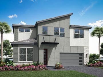 The Canopy is a 2,814 sq. ft. 2-story home that offers 4 bedrooms, 3.5 baths and a 2-car garage. The first floor of this home features a welcoming foyer with a beautiful flex room that can be used as a game room, office or playroom along with a convenient powder bath. The kitchen is open to the Great Room and dining room, and the covered lanai extends the living outdoors. The second floor is complete with a loft, three additional bedrooms and two full baths. The owner's suite is a relaxing retreat with a private bath and a walk-in closet.
