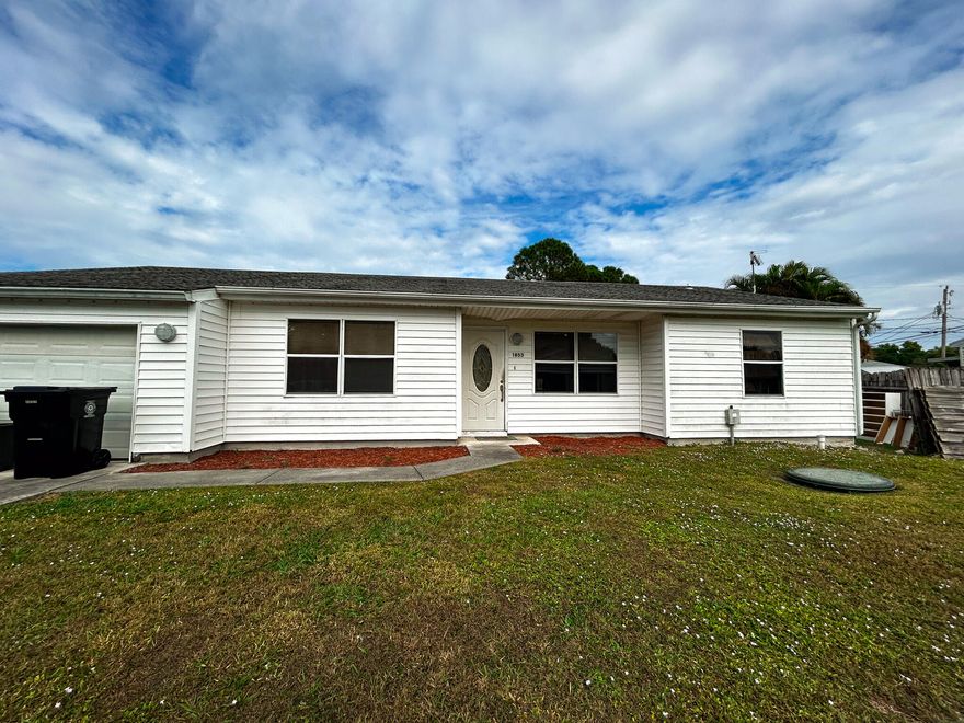 Endless potential meets Florida charm in this 3-bed, 2-bath home! Perfect for buyers or investors ready to bring their own updates and design vision to life, this property offers a bright and open living/dining layout, a functional kitchen, and a split-bedroom design for comfort and flexibility. Sitting on an oversized 10,367 sq ft lot, it includes a spacious screened-in patio and plenty of room to add a pool--ideal for outdoor Florida living. Conveniently located near shopping, dining, parks, schools, and major roadways for easy commuting. This home offers excellent potential for a full renovation and a great opportunity to create value.  Sold AS-IS. Cash only.