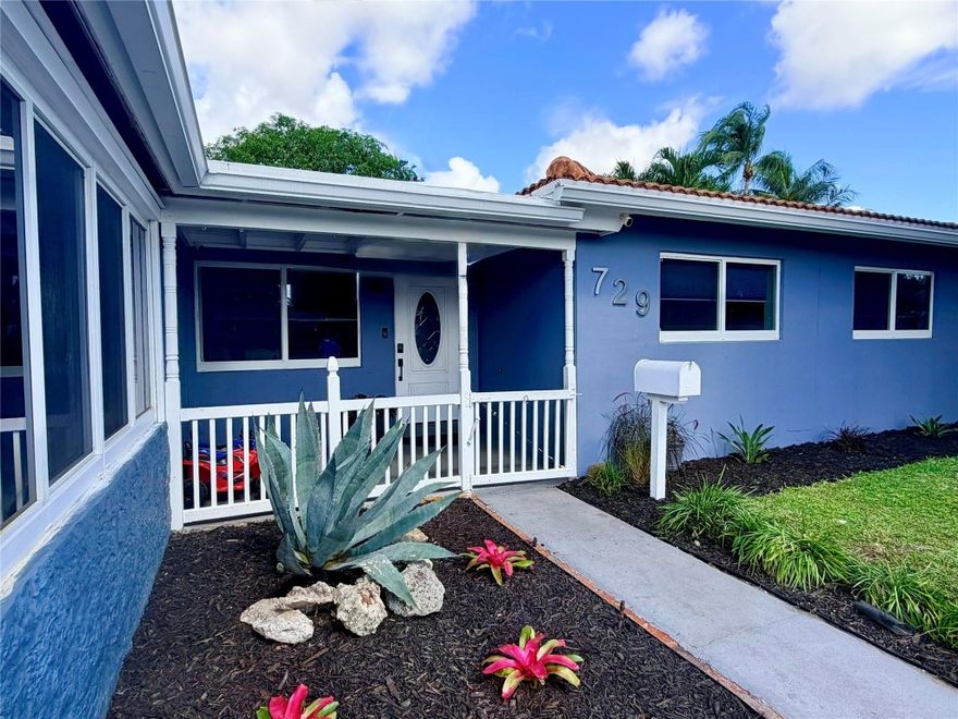 Wilton Manors Home made for Entertaining!!! Wood burning fireplace. Vaulted ceilings with exposed beams. New ductwork throughout. HVAC 2022. Saltwater pool with Screened in Patio. Backyard has new PVC fencing and artificial grass. Pool was redone in 2024. House has all impact windows.