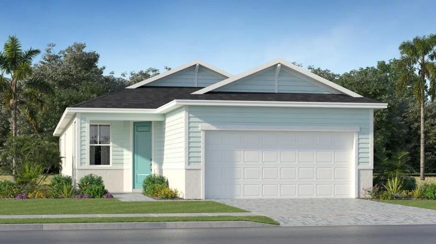This new single-story home features an open layout that prioritizes ease of living and entertaining. Down the foyer is a shared space between the kitchen, dining area and family room, with access to the covered porch for outdoor entertainment. An owner's suite includes a private location in the rear of the home, complete with an en-suite bathroom and walk-in closet. The front of the home hosts a secondary bedroom and a versatile study, ideal for working remotely.