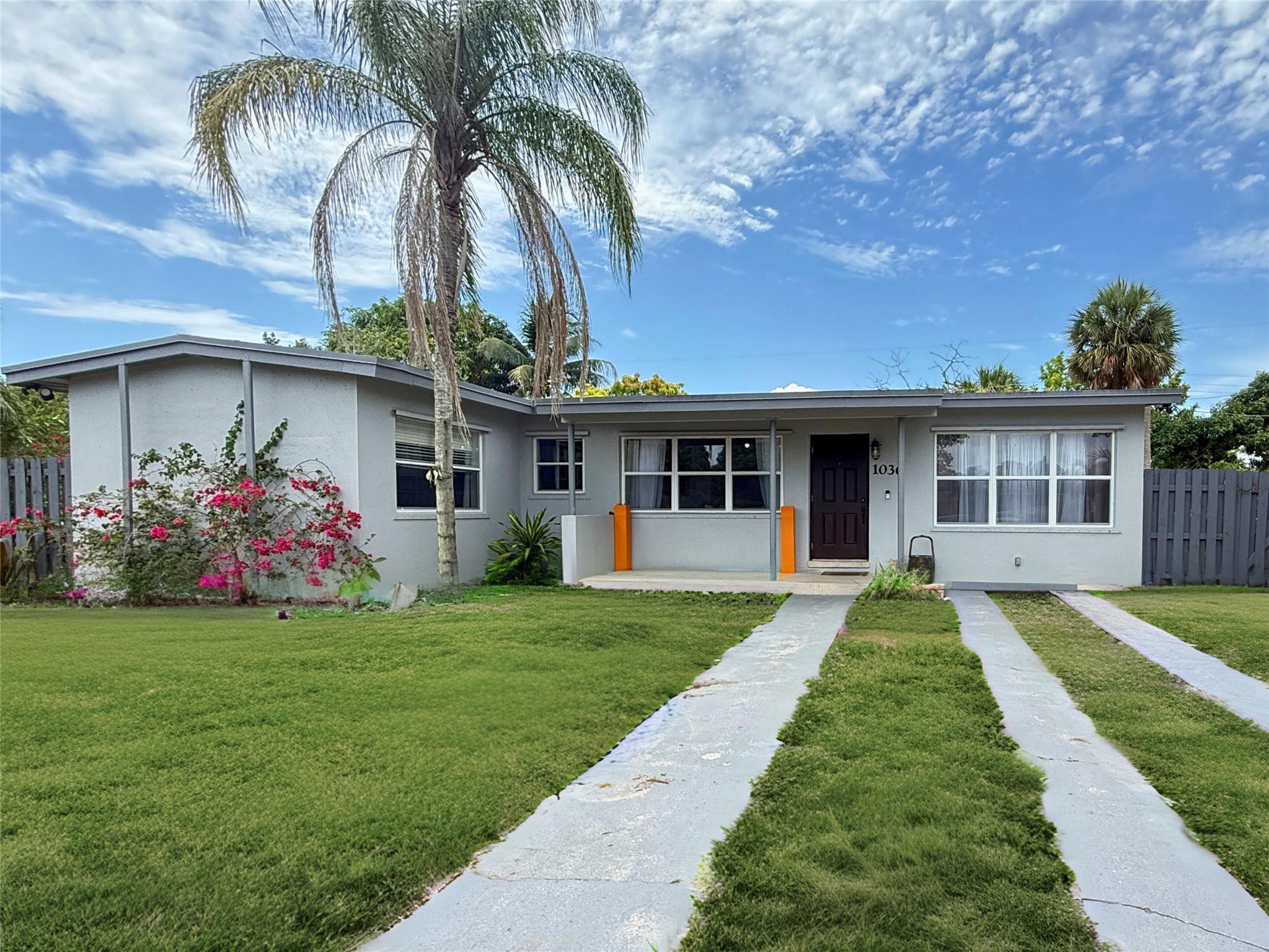 Welcome to this charming mid-century Florida Ranch-style home in the heart of Fort Lauderdale! Built in 1955 with durable concrete block construction, this residence features a spacious 3-bedroom, 2-bathroom layout including an extra large flex room that can serve as a 4th bedroom, in-law suite, den.
Enjoy a large, oversized lot with mature fruit trees, double driveway perfect for multiple vehicles, boats, or RV parking, and plenty of space for a pool or outdoor entertaining. The home offers tile flooring throughout and a classic design that blends indoor/outdoor Florida living.
Located in a quiet neighborhood with convenient access to local schools, shopping, and major roads, this property has no HOA fees, giving you freedom and flexibility.