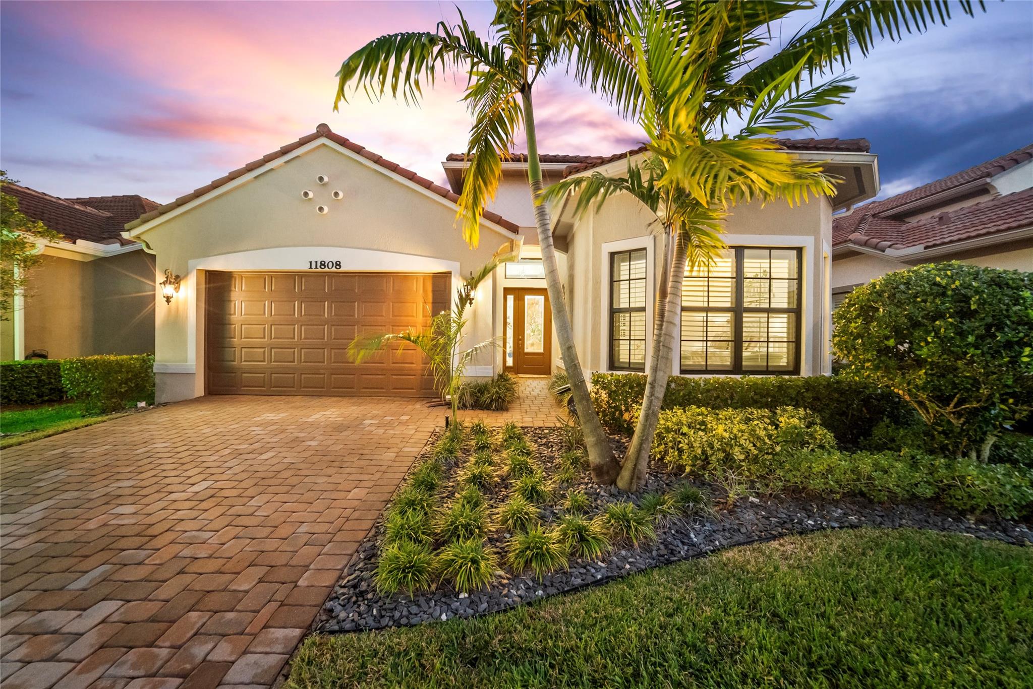 Best Available Home In The Four Seasons At Parkland! Â 55+ Lifestyle Awaits! Spacious, Upgraded, & Move-In Ready 3 Full Beds + Separate Office, 2 Full Baths Waterfront Home w/2-Car Garage, Large Screened-In Extended Pavered Patio Area Idea For Shade & Taking In The Vistas, Huge Kitchen w/Stainless Steel Appliances, Quartz Counters & Island, Open Family Room w/Plenty Of Space To Entertain, Built-In Bar Area w/Extra Cabinets For Storage, Built-In Wine Fridge, Wood Looking Tile Throughout, Impact Windows & Doors, Gas Stove, Custom Window Treatments, Plantation Shutters, Fans, & Light Fixtures, 2 Separate Full Beds, Private Office, Resort Style Clubhouse w/Heated Swimming Pool & Spa, Tennis & Pickle Ball Courts, On-Site Management, Events, Cafe, 24-Hour Guard Gated, & More! Won't Last Long!