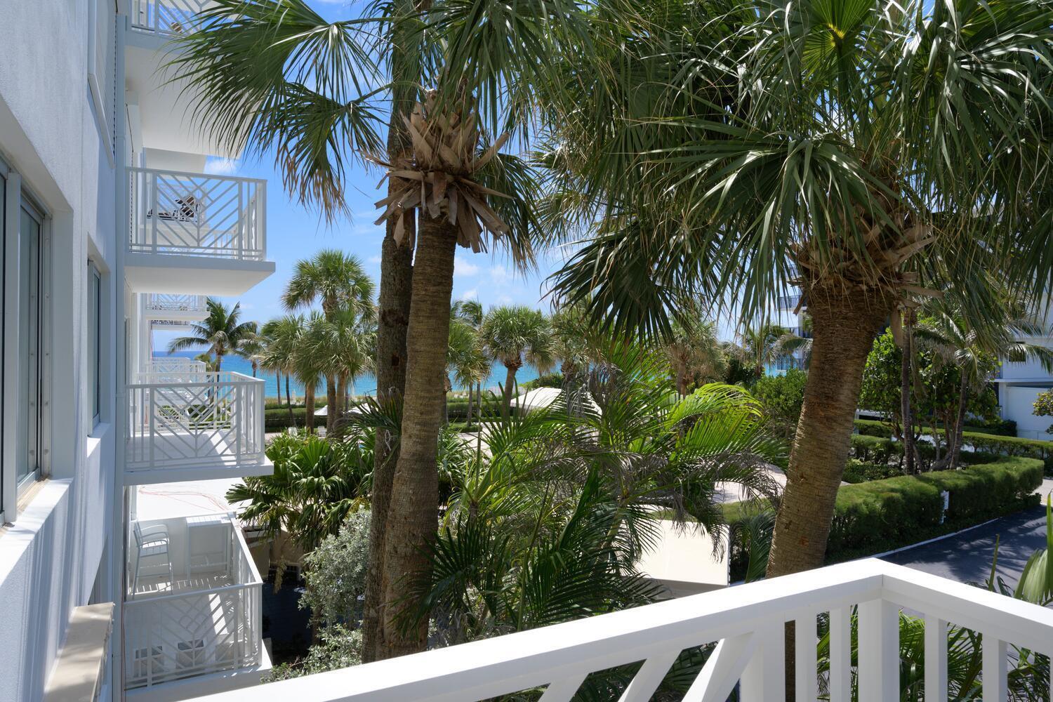 Gorgeous renovation of 2 bedroom. 2 bath condominium in sought after ocean front, in-town building. Hardwood floors throughout, open kitchen, new impact windows and sliding glass doors to spacious balcony with ocean views. Primary bedroom with King size bed and guest bedroom with queen size bed, desk and murphy bed. Washer/dryer in the unit in addition to the laundry room on the floor. Full service building with resort like amenities, including beach parcel with umbrellas and chairs and ocean side large swimming pool. Near all that Palm Beach has to offer. Available annually as well.