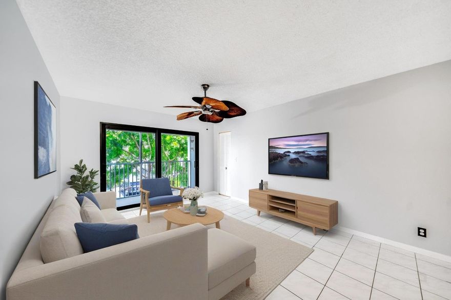 The best value in the whole community for a 2 bedroom, 2 bathroom unit in a waterfront community located in East Pompano Beach. The unit is clean and bright with newer hurricane impact windows and doors, fresh paint, brand new carpet installed in both bedrooms (2025), AC installed in 2020, and a in unit washer and dryer. Sip on your coffee as you watch the boats pass by on your brand new screened in balcony. Building has a newer roof (2022). All assessments paid.