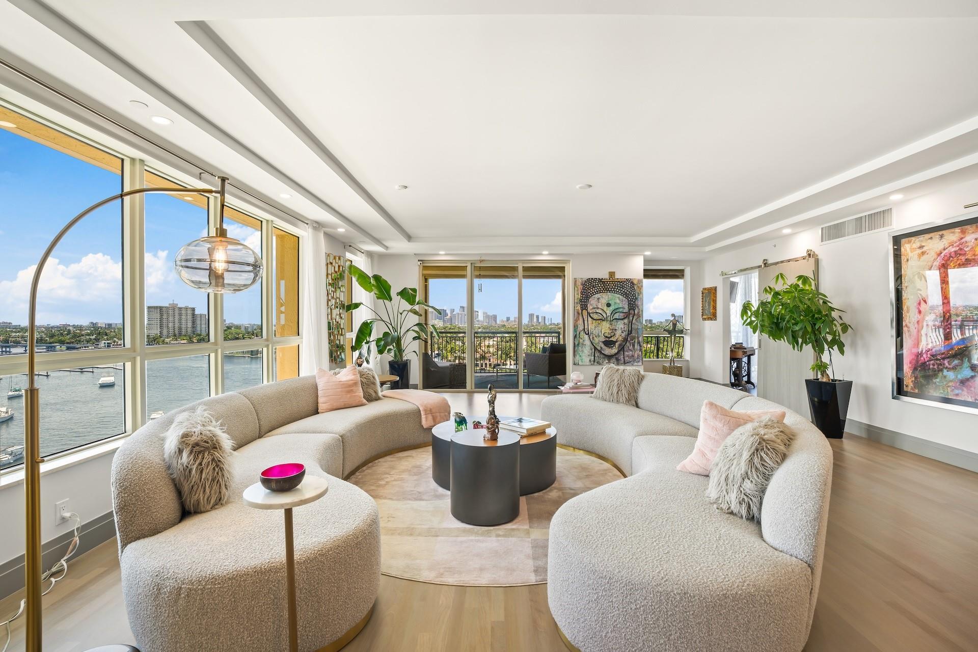 Prepare to be captivated by this fully reimagined 3-bedroom, 4.5 bathroom residence in the boutique luxury tower of Alhambra Place. Renovated in 2023, it features a contemporary open floor plan, floor-to-ceiling windows, an entertainer's kitchen with premium finishes, spa-inspired bathrooms, and private terraces with sweeping Intracoastal and ocean views. With only 24 residences, the building offers unmatched privacy. Amenities include private elevators, intracoastal-front pool, fitness center, concierge services, and deeded boat slips. Steps from the beach, Birch State Park, and Las Olas Boulevard, this home offers an extraordinary blend of elegance, comfort, and waterfront lifestyle. Wake up to the most coveted views in Fort Lauderdale, with sweeping panoramas of the Intracoastal.