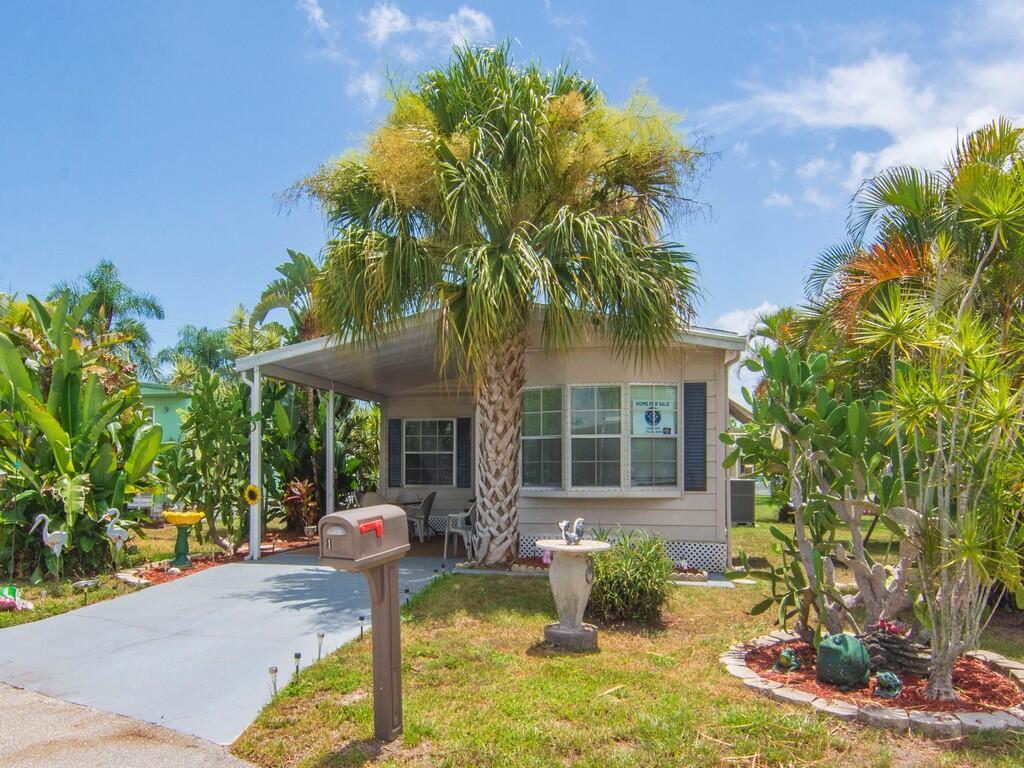 The perfect place to start your next chapter. This 2/2 home has a new roof and a new AC. Plenty of room and it sits on a corner lot with lots of shade. Enjoy resort-style amenities just steps from your door: take a morning swim in the heated pool, challenge friends to pickleball or tennis. The clubhouse hosts social events, fitness classes, and more, making it easy to connect and thrive. Lot rent is only $867 per month and includes lawn maintenance, trash removal, recycling and all the amenities of the clubhouse.