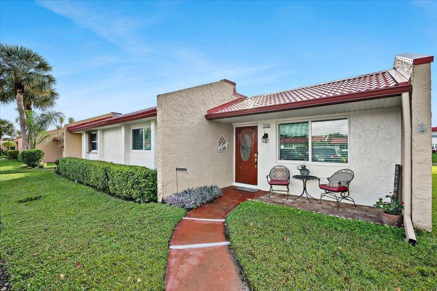 Move-in ready lakefront corner villa with impact windows, 2025 AC, and resort-style 55+ amenities.This light-filled residence offers peace of mind with impact windows and doors throughout, a brand-new AC, newer roof, and an updated electric meter.Inside, enjoy a thoughtfully designed layout featuring an inviting living space, formal dining area, and a kitchen equipped with updated appliances, perfect for everyday living and entertaining. The corner location provides added privacy and abundant natural light, while tranquil lake views create the perfect backdrop for relaxing mornings or evenings at home.The community lifestyle is just as impressive, offering multiple pools and spas, two clubhouses, an on-site cafe, and a full calendar of social activities designed to keep you ........