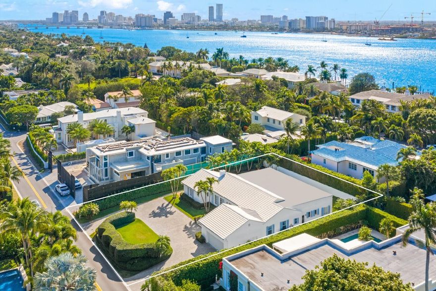 Fantastic property on 17,000+/- square foot lot. Exceptional Near North End location just two houses from the Lake Trail. Excellent opportunity to move in, renovate, or build your dream Palm Beach home.