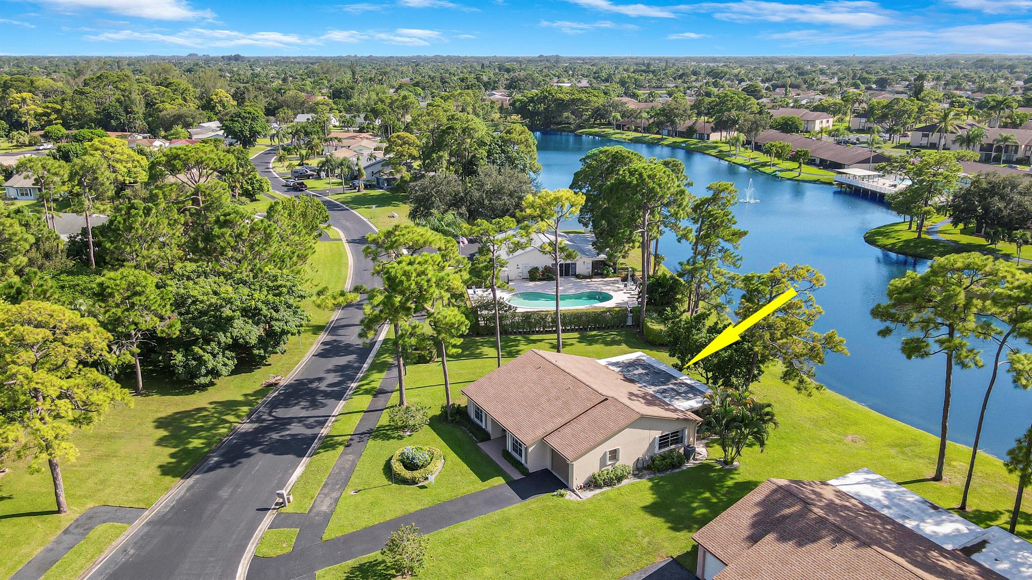Welcome to this delightful 2 bed, 2 bath gem nestled in the serene 55+ community of Lucerne Homes, Greenacres, Florida. This home exudes charm with its sun-kissed interiors, modern finishes, and uninterrupted lake views. Enjoy your morning coffee in your air-conditioned sun-room or indulge in tranquil evening sunsets out by the lake.Features include:Spacious open-concept living area with panoramic lake vistas.Modern kitchen equipped with top-of-the-line appliances.Master suite with an ensuite bath, designed for relaxation.Guest bedroom with ample storage and adjacent full bath.Dedicated outdoor space ideal for entertaining or simply unwinding.Located within the esteemed Lucerne Homes community, benefit from a tranquil ambiance while being just moments away from