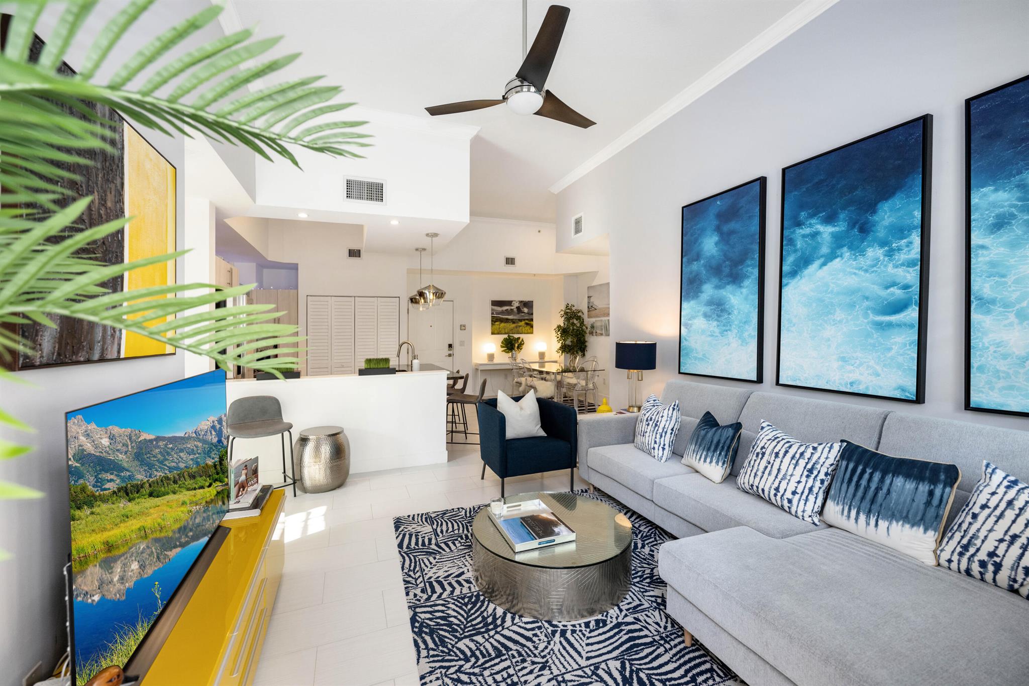 Experience life in a ''walker's paradise'' in Downtown West Palm Beach! This modern 2 bedroom/2 bathroom condo is available in Oct & Nov 2025. Annually starting Apr 2026.This is a beautiful furnished designer apartment-Turnkey. This first floor unit has walk out access to a quiet one way street. 11.5 ft ceilings and KING beds in each bedroom. Primary Bath has a soaking tub. Utilities and wireless internet included. Walk to the beach & world class dining in Palm Beach just 1 mile away. The high-speed Brightline, entertainment, & shopping at Cityplace is just two blocks. PBI is only 8 minutes away. Walk to the Kravis Center, The Norton, Hive, Table 26 & Grato in 15 mins. The Blind Monk, Loic and Canopy Rooftop & MamaBella's European Market are a few local neighborhood favorites.
