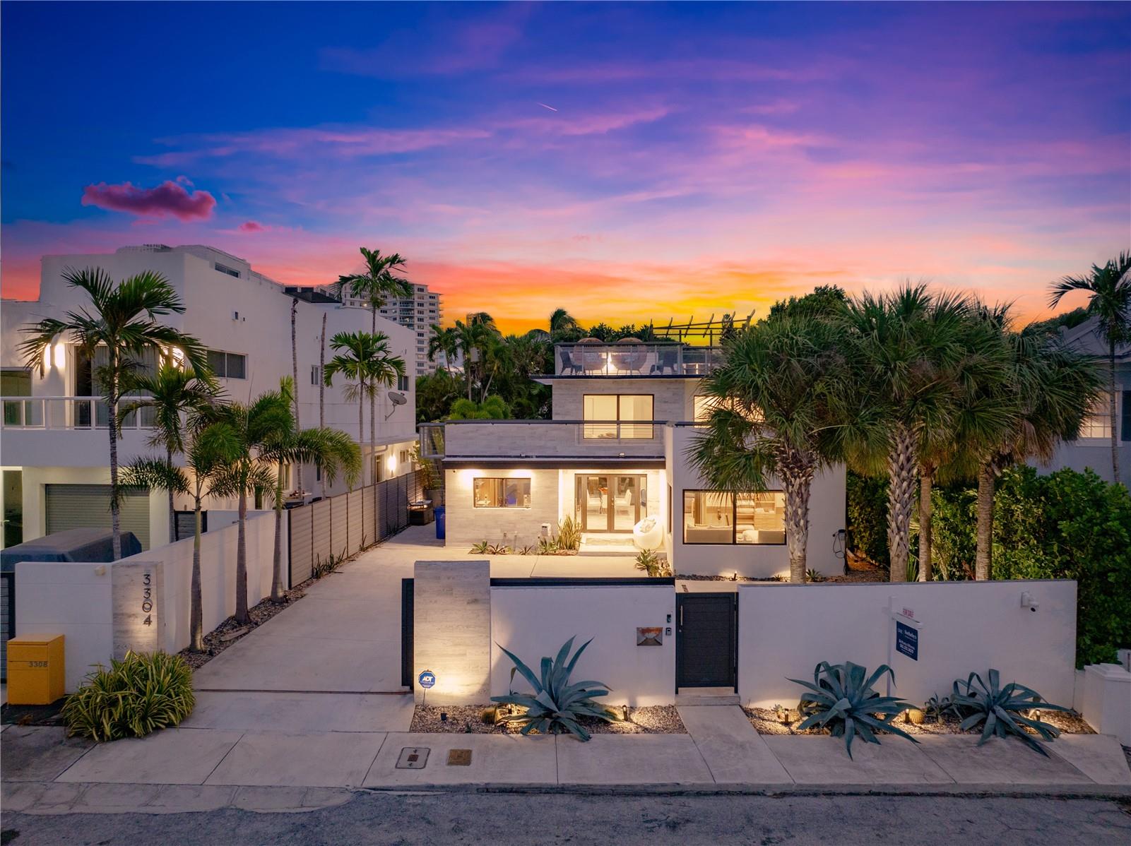 Discover a lucrative investment opportunity with this exceptional Fort Lauderdale Beach residence—already generating income through short-term rentals and backed by a solid business model with consistent future bookings across top platforms.
Whether you’re looking for a high-performing asset or a personal retreat, this property delivers both. Inside, you’ll find unique artistic interiors and a striking spiral staircase that leads to expansive terraces with sweeping views. The kitchen is outfitted with premium Wolf appliances, combining sophistication and functionality.
Outside, a private oasis awaits with a pool, hot tub, and lush surroundings—just steps from the sand. Don’t miss this rare chance to own a luxurious beachside escape with proven earning potential.