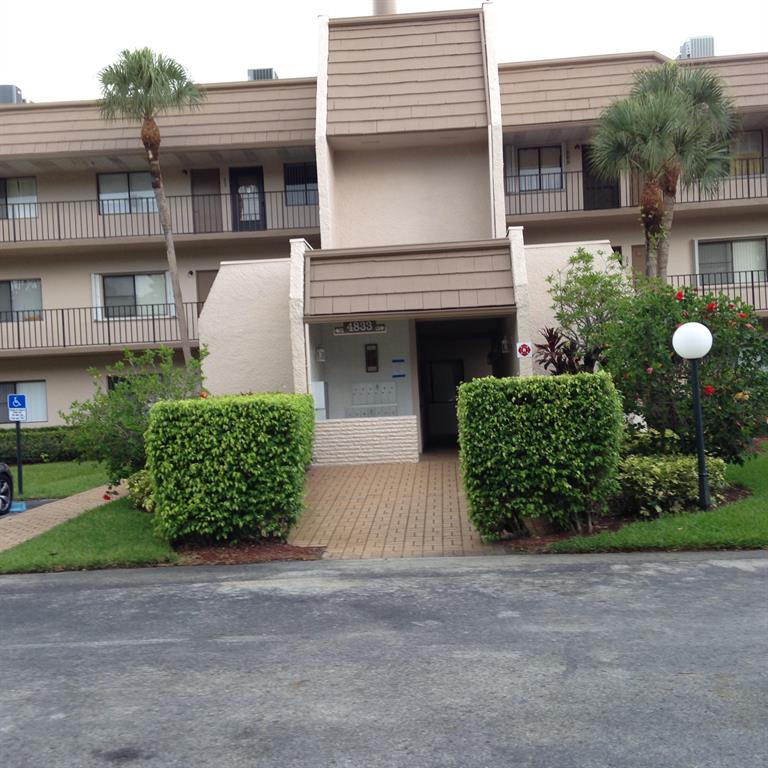 Partly furnished one bedroom, one bath on the second floor of an elevator building. Community pool, basic cable and internet and water are included in rent. Tenant pays electric.Community laundry, manned and gated, 24 hour roving security patrol.