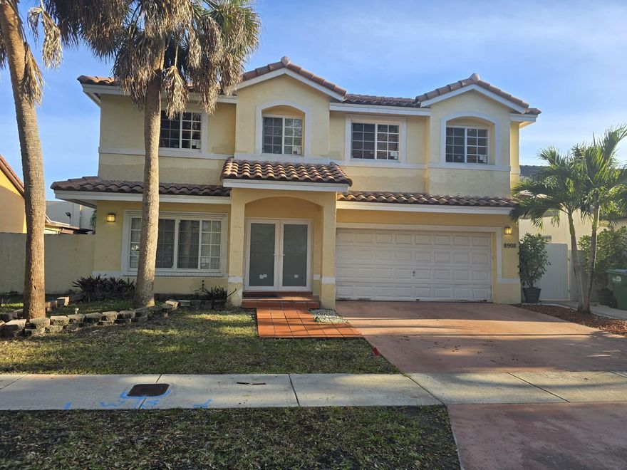 Beautiful house with 4Bed/2.5 Bath, office/Den with 2 Car Garage. 2022 Roof, impact Windows 2024. Stainless Kitchen Appliances, Quartz Counter tops. 4 bedroom Located upstairs.  Office- Den- 5th bedroom Located downstairs by 1/2 Bath.  Gated Community.  Fenced Backyard room for pool-Gazebo.  Closed to Major highways- Shopping--- A+ schools.  near Miami Gardens Drive. Available July 1st, 2026.   Tenant occupied. Beautiful house with 4Bed/2.5 Bath, office/Den with 2 Car Garage. 2022 Roof, impact Windows 2024. Stainless Kitchen Appliances, Quartz Counter tops. 4 bedroom Located upstairs.  Office- Den- 5th bedroom Located downstairs by 1/2 Bath.  Gated Community.  Fenced Backyard room for pool-Gazebo.  Closed to Major highways- Shopping--- A+ schools.  near Miami Gardens Drive. Available July 1st, 2026.   Tenant occupied.