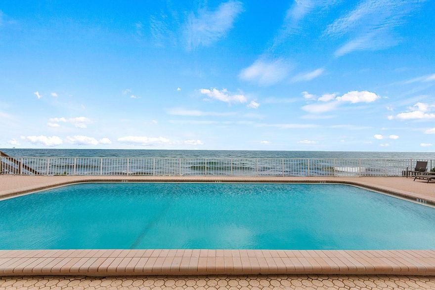 Experience oceanfront living at its finest in this beautifully remodeled South Palm Beach condo. Featuring panoramic ocean views and exquisite high-end upgrades throughout, this residence exudes sophistication and comfort. The spacious layout offers 1 bedroom plus a versatile den that can serve as a second bedroom, along with 2 full bathrooms. Located on the first floor for easy access, this home blends elegance with practicality. Enjoy the serene ambiance of a private and quiet building complete with a heated pool and sauna--perfect for relaxation and coastal living at its best.