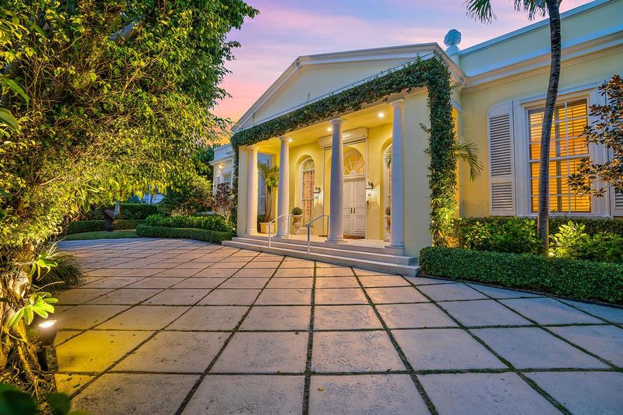 Elegance and charm make this Premier Regency Estate an absolute must see. Located on most desirable north end, close to Palm Beach Country Club, deeded beach access, over-sized lot over 17,400 sq ft, 3 bedrooms and 4 full and 3 half bathrooms, 5,199 sq. ft. exquisite detailing, exercise room, working fireplace, large pool surrounded by expansive landscaping, covered loggia with several sitting areas and full house generator.
