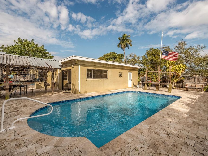 Opportunity knocks in Fort Lauderdale! This 3-bedroom, 2-bath home is the perfect fit for investors, first-time buyers, or anyone looking for a primary residence, second home, or rental property. Key upgrades include a new roof and newer pool, offering peace of mind and added value. The home features a spacious living area, and a 2-car garage, all situated on a large lot with an oversized backyard ideal for entertaining, relaxing, or maximizing rental appeal. No HOA means flexibility for owners and investors alike. Prime location just minutes to major highways, Fort Lauderdale Airport, world-famous beaches, shopping, dining, and more. Whether you’re looking to live in it, rent it annually or seasonally, or add to your portfolio, this property offers incredible potential.