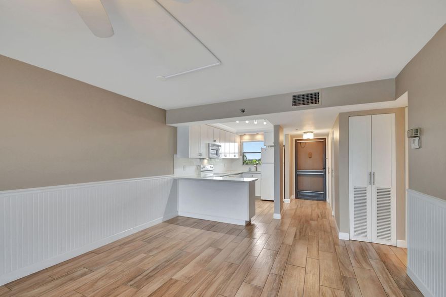 WELCOME TO THIS BRIGHT,PRISTINE UPDATED CONDO WITH A SCREENED BALCONY WITH VIEWS OF THE RESORT STYLE POOL AREA. CONVENIENTLY LOCATED NEXT DOOR TO THE MAIN CLUBHOUSE WITH EXERCISE ROOM, LIBRARY, SHOWS, SOCIAL EVENTS, TENNIS & BUS SERVICE ( DATES & SCHEDULE IN COMMUNITY NEWSLETTER) CONDO FEE INCLUDES WATER,SEWER,USE OF RECREATIONAL FACILITIES & BLUESTREAM TV SERVICE.  NOTE: THIS ADULT COMMUNITY REQUIRES 700 MINIMUM CREDIT SCORE & 55 YEARS OF AGE MINIMUM FOR AT LEAST 1 PERMANENT RESIDENT.