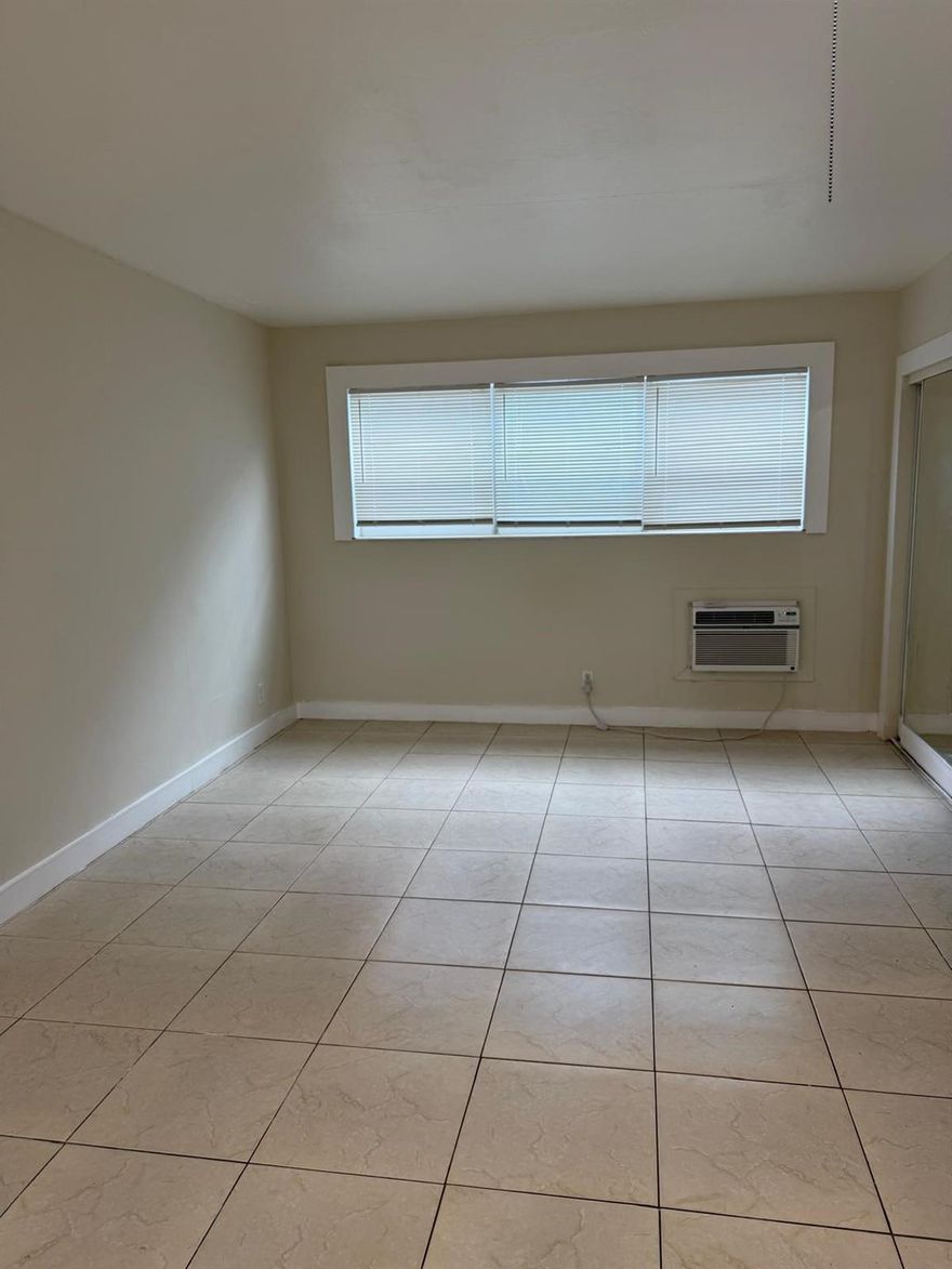 Spacious and well-maintained studio apartment located in the heart of Hallandale Beach. Enjoy the convenience of being within walking distance to Gulfstream Park and just minutes from the beach, major shopping centers, restaurants, and entertainment. The unit features central A/C, and water is included in the rent for added value. Located in a professionally managed property offering a smooth rental process and fast approval for qualified tenants. Ideal for those seeking comfort, location, and convenience. Show & Rent!