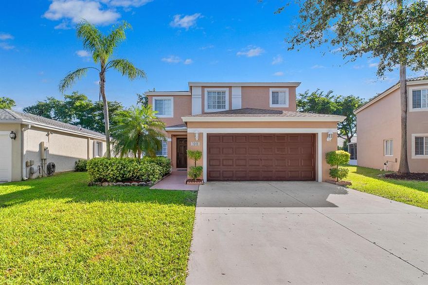 Well kept 4 bedroom, 2 and a half bath, single family home in the gated community of Waterways in Deerfield Beach. The home features an open layout with tile flooring throughout the downstairs and laminate flooring upstairs. Spacious kitchen with barstool seating, Corian countertops and hard wood cabinets. All appliances are under a maintenance plan including water heater and AC (2019). The covered patio is screened and is perfect for outdoor entertaining. The oversized lot can easily fit a pool. The exterior of the home was just painted! The home has complete hurricane panels throughout. The HOA includes the cable tv, internet, 24 hour manned guard gate, 2 clubhouses each with a pool and hot tub, gym, basketball court, tennis court, volleyball court, playground and more. Outstanding location, just minutes to the Sawgrass Expressway, close to I-95 and the Turnpike.