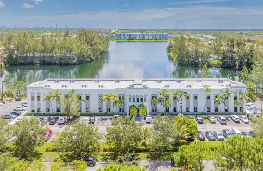 Recently renovated professional office building in the heart of West Kendall. This two-story ±29,300 SF property offers a variety of move-in-ready office suites, including executive offices and mid-size professional spaces. Executive office spaces available starting at 120 sq ft and the advertised lease price includes ALL utilities; electric, water/ sewer, and internet. Features include elevator access, modern finishes, individually metered electric, abundant surface parking, and peaceful lake-front views. Ideal for medical, legal, financial, and service-oriented users seeking a convenient suburban Miami location. Close to the Florida Turnpike, major retail centers, dining, and residential communities. Flexible lease options available with multiple office sizes available.