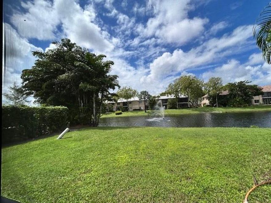 Welcome to this beautifully maintained 2-bedroom, 2-bath villa with a 1-car garage, nestled in one of Boca Raton’s most desirable communities. Enjoy serene lake views from your screened-in patio and the convenience of being just steps away from the pool. Features include: Updated master bathroom, new washer and dryer, no carpet, prime location minutes from major shopping centers, "A" rated school district, pet friendly up to 2 non aggressive breeds (<20lbs each). Water/sewer/trash included. Don’t miss this opportunity to live in a peaceful, well-kept neighborhood with everything you need just around the corner.