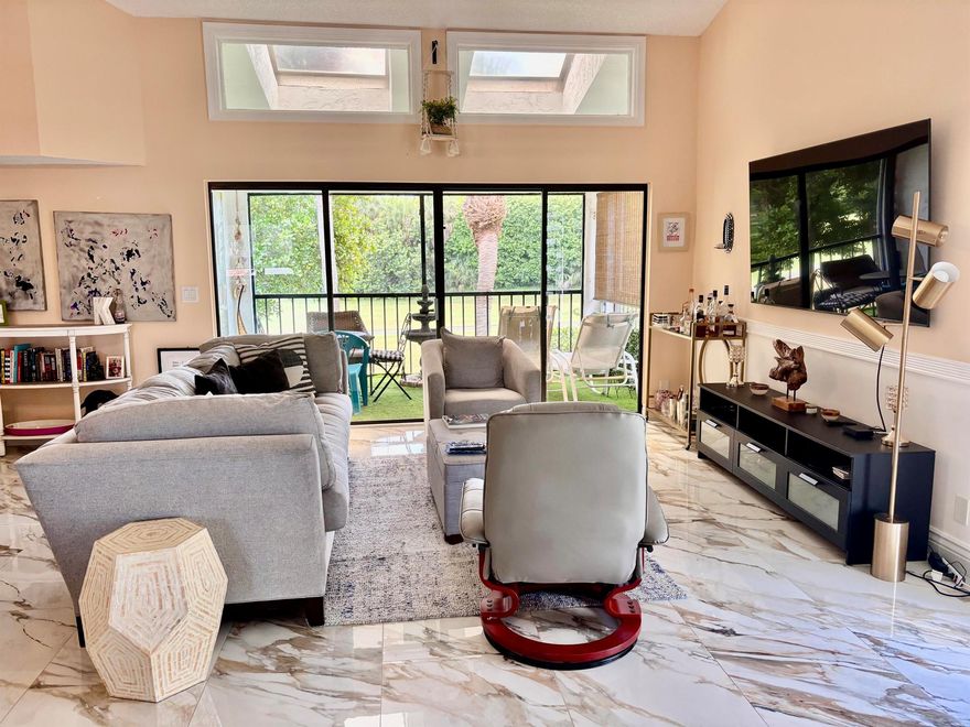 Discover the charm of this beautifully maintained 2-bedroom, 2-bath condo in the desirable El Viento community at Boca Pointe. Step inside to find a bright, airy interior filled with natural light and an effortless open layout perfect for both relaxing and entertaining. Elegant tile flooring flows throughout, complementing the spacious living and dining areas. The remodeled bathrooms feature sleek modern finishes, creating a spa-like experience. Enjoy the comfort of resort-style living in this sought-after Boca Raton location, close to shopping, dining, and pristine beaches.