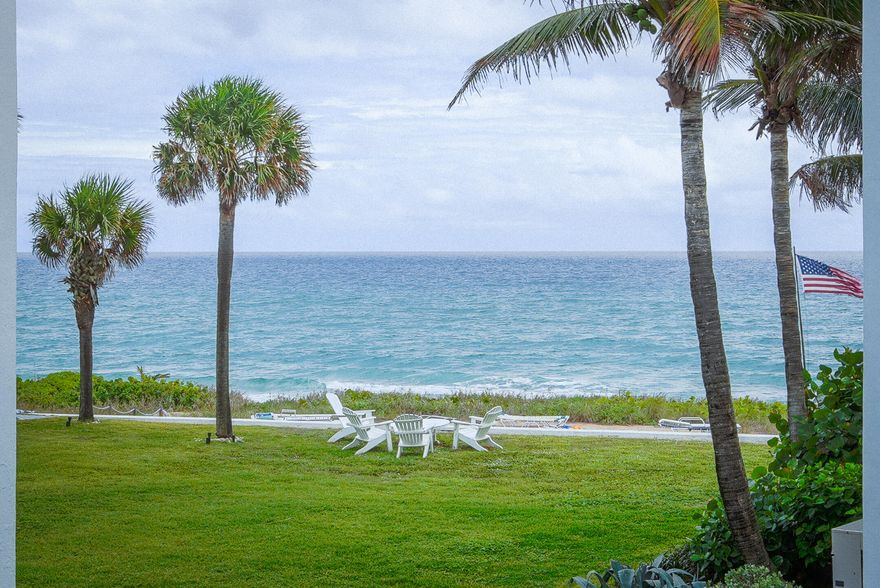 Live the dream in your oceanfront and Intracoastal front condo in a 3 story boutique building on the exclusive Hillsboro Beach.  Ocean views from the living and bedroom.  Enjoy sunrise by the ocean and sunset on the intracoastal with a beautifully furnished common room, pool, and dockage.  All concrete work and a new roof just completed and paid for.  Building is like new with all new railings and paint.  Owner is motivated. Cash only Co-op with a land lease expiring in 2056.  Walk for miles on this amazing private beach! There is no public access to the beach so it is for owners only!  Enjoy the small building feel of only 21 part time residents.