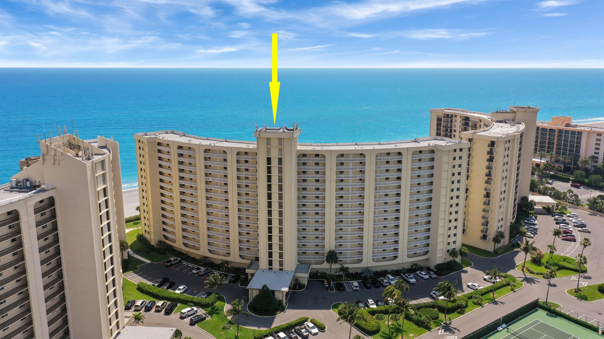 AVAILABLE WINTER 2026! Last minute seasonal rental JUST became available!  Highly sought after 200 Building of Ocean Trail, a lavish ocean front residence in Jupiter, FL. Unit 407 offers dramatic views of the Atlantic Ocean with a spacious balcony rendering panoramic sunrises! This condo features a king sized bed in the master and a queen sized bed for the guest room. Tile floors throughout, a fully stocked kitchen, and underground parking. Washer/Dryer in unit. Everything you need for your winter break! Ocean Trail is comprised of 5 buildings featuring five-star amenities such as, heated pools and spa, tennis courts, fitness centers, clubhouse, and 24-hour security. Walking distance to golf course and dining and only 30 minutes to Palm Beach International Airport.