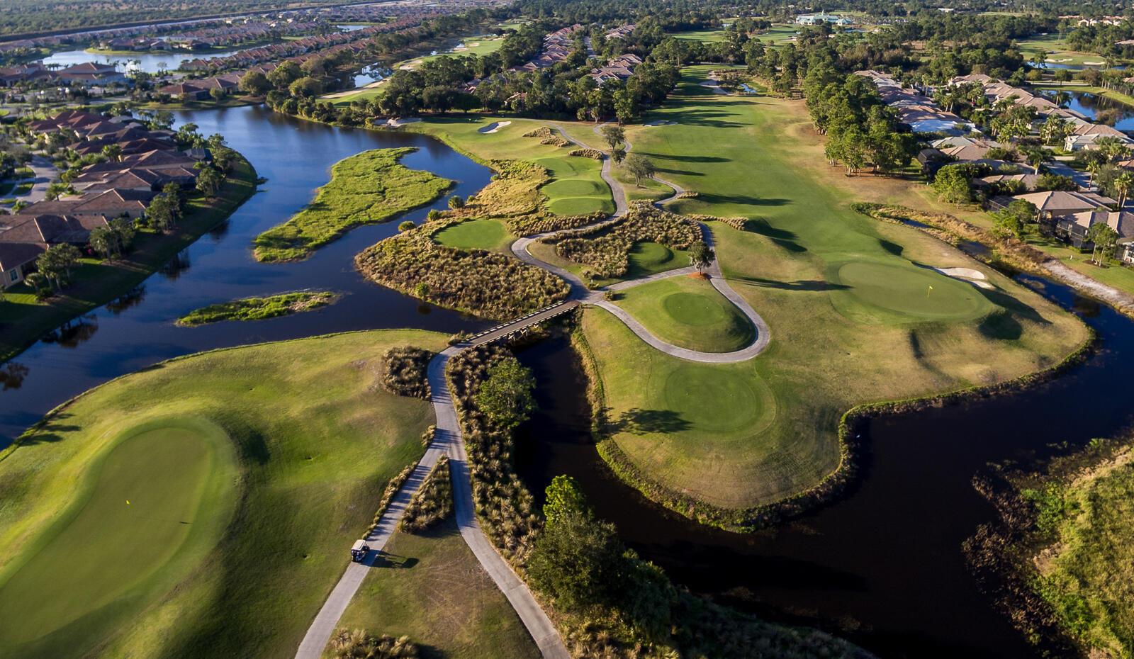54 holes of championship golf at PGA Golf Club, designed by Tom Fazio and Pete Dye plus an additional 18 holes at the Legacy Club. This home has some of the best lake views in PGA Village. No neighbors in the background. Landscaped for privacy. Salt water pool. 3 FULL baths. Very well maintained. COUNTY ONLY TAXES in PGA Village.HOA dues include basic cable, internet, lawn care, security, common area maintenance and access to the Island Club. Pickleball, tennis, resort style pool, exercise rooms, ballroom, billiards, group activities, and more. Third bedroom could be used as a den as there is no closet.