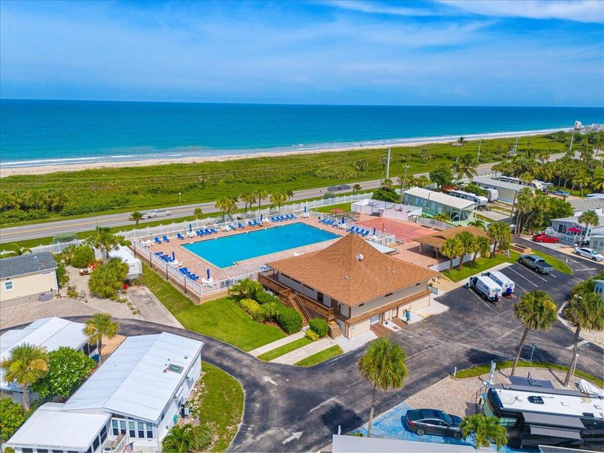Spacious 2BR/1BA in Oceans Resorts on North Hutchinson Island is a pet-friendly, multigenerational community (no 55+ restriction). Residents enjoy a junior Olympic-size pool, nearly 1,000ft of private beach, 38-slip marina, tennis/pickleball courts, bocce ball, shuffleboard, horseshoes, and an active clubhouse with seasonal events, plus a postal station with free library. Well-managed and social, the property is under a five-minute walk to both the pool and beach. Located minutes from Fort Pierce and Vero Beach, offering diverse dining, shops, and outdoor fun. Make this your winter escape or stay all year long!