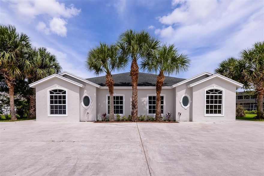 Excellent duplex, recently renovated. Both units have new AC units, new SS appliances, all new paint. Canal in the back with paved patio. New quartz counters, new light fixtures. Each unit has a laundry room with washer/ dryer connections. Tiled living areas, new carpet in bedrooms. Each unit has 4 bedrooms/ 3 baths. 2 master suites in each unit.